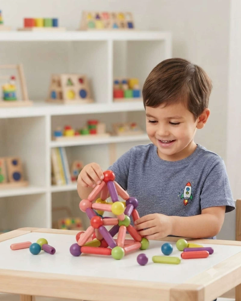 SET DE CONSTRUCCION MAGNE TICA 42 PIEZAS  JUEGO EDUCATIVO - 6