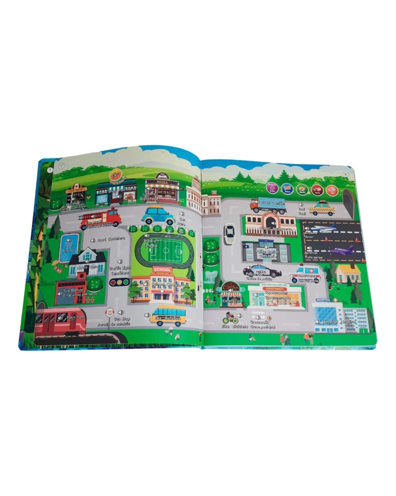 LIBRO ELECTRONICO INTERACTIVO BILINGÜE ESPAÑOL INGLE S +420 SONIDOS - 2