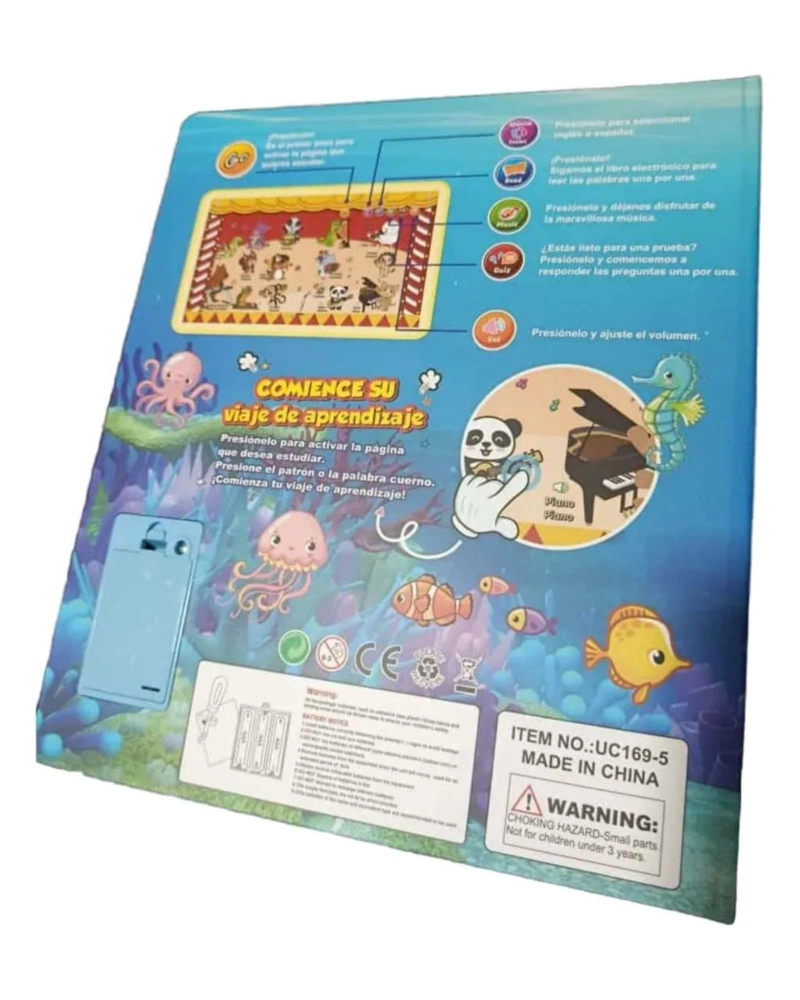 LIBRO ELECTRONICO INTERACTIVO BILINGÜE ESPAÑOL INGLE S +420 SONIDOS - 5