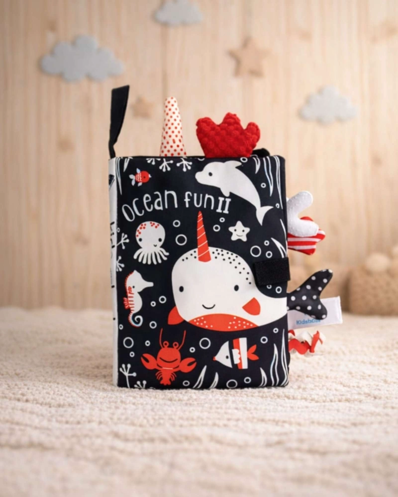 LIBRO SENSORIAL DE TELA Y TEXTURA PARA BEBE S CON COLAS DE ANIMALES Y SONIDO04 - 2