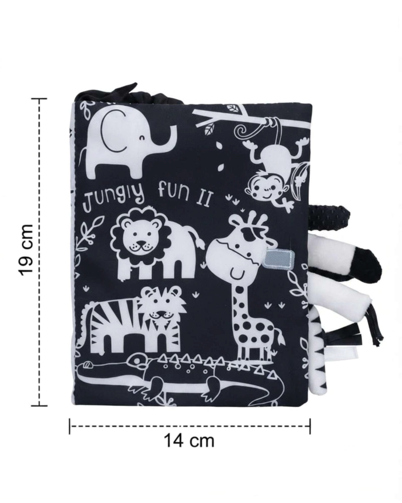 LIBRO SENSORIAL DE TELA Y TEXTURA PARA BEBE S CON COLAS DE ANIMALES Y SONIDO01 - 4