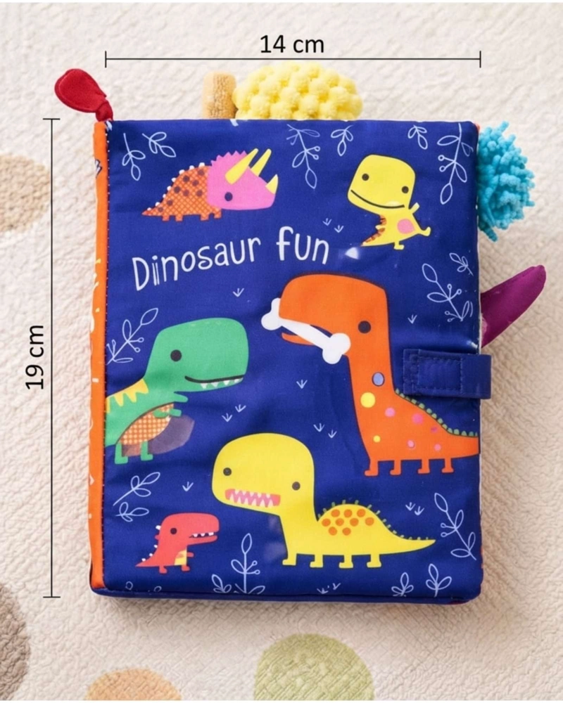LIBRO SENSORIAL DE TELA Y TEXTURA PARA BEBE S CON COLAS DE ANIMALES Y SONIDO10 - 4