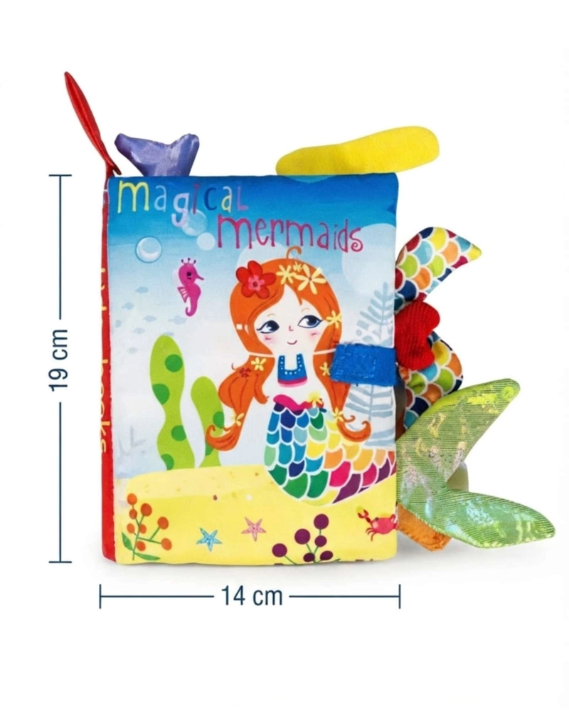 LIBRO SENSORIAL DE TELA Y TEXTURA PARA BEBE S CON COLAS DE ANIMALES Y SONIDO02 - 5