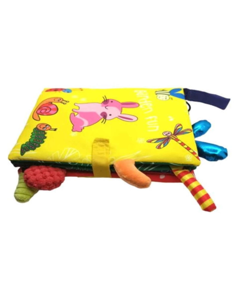 LIBRO SENSORIAL DE TELA Y TEXTURA PARA BEBE S CON COLAS DE ANIMALES Y SONIDO05 - 2