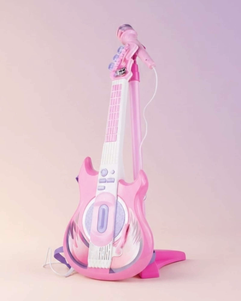 SET DE GUITARRA ELE CTRICA INFANTIL CON MICROFONO Y PEDESTAL - 3