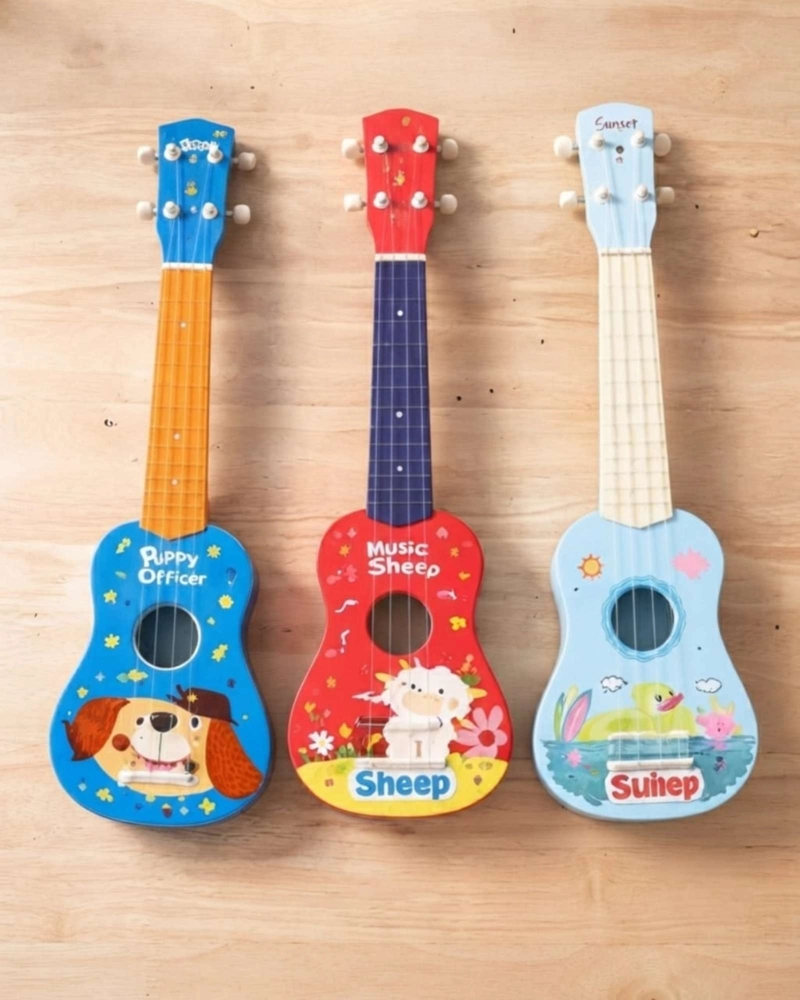 UKELELE GUITARRA DE JUGUETE INFANTIL DISEÑOS PUPPY OFFICER  OVEJA - 2
