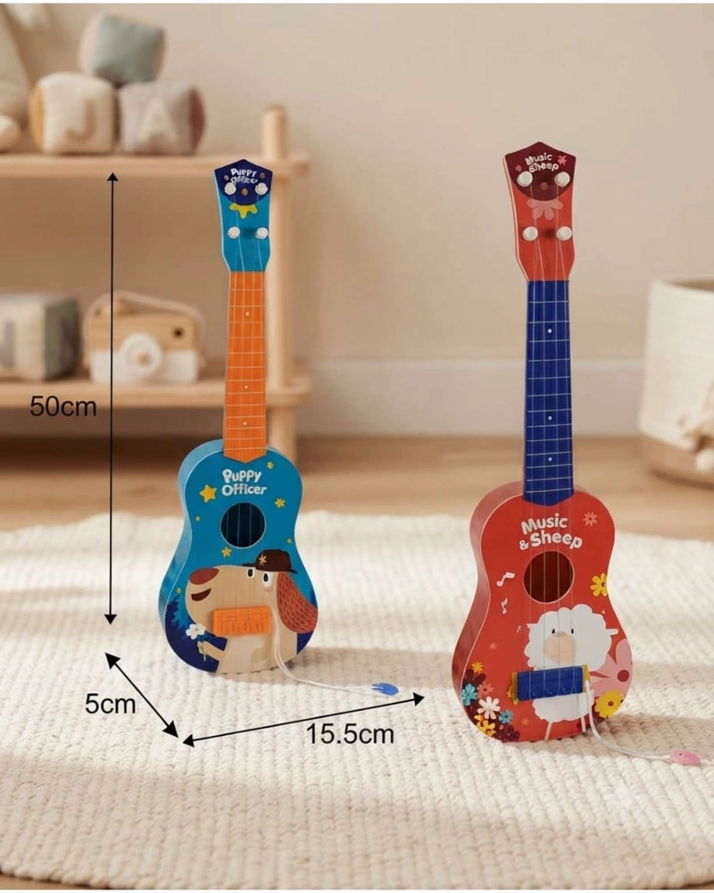UKELELE GUITARRA DE JUGUETE INFANTIL DISEÑOS PUPPY OFFICER  OVEJA - 7
