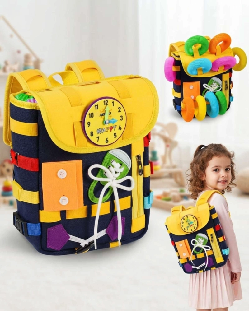 MOCHILA SENSORIAL DIDACTICA MONTESSORI INFANTIL VIAJERA. - 1