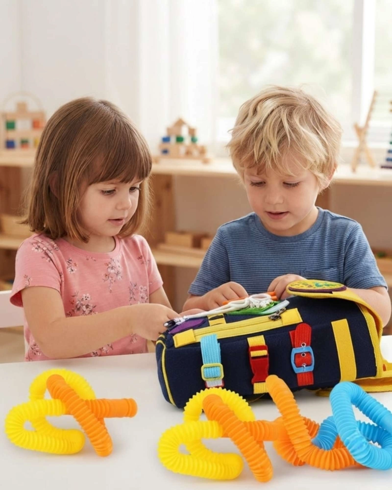 MOCHILA SENSORIAL DIDACTICA MONTESSORI INFANTIL VIAJERA. - 3