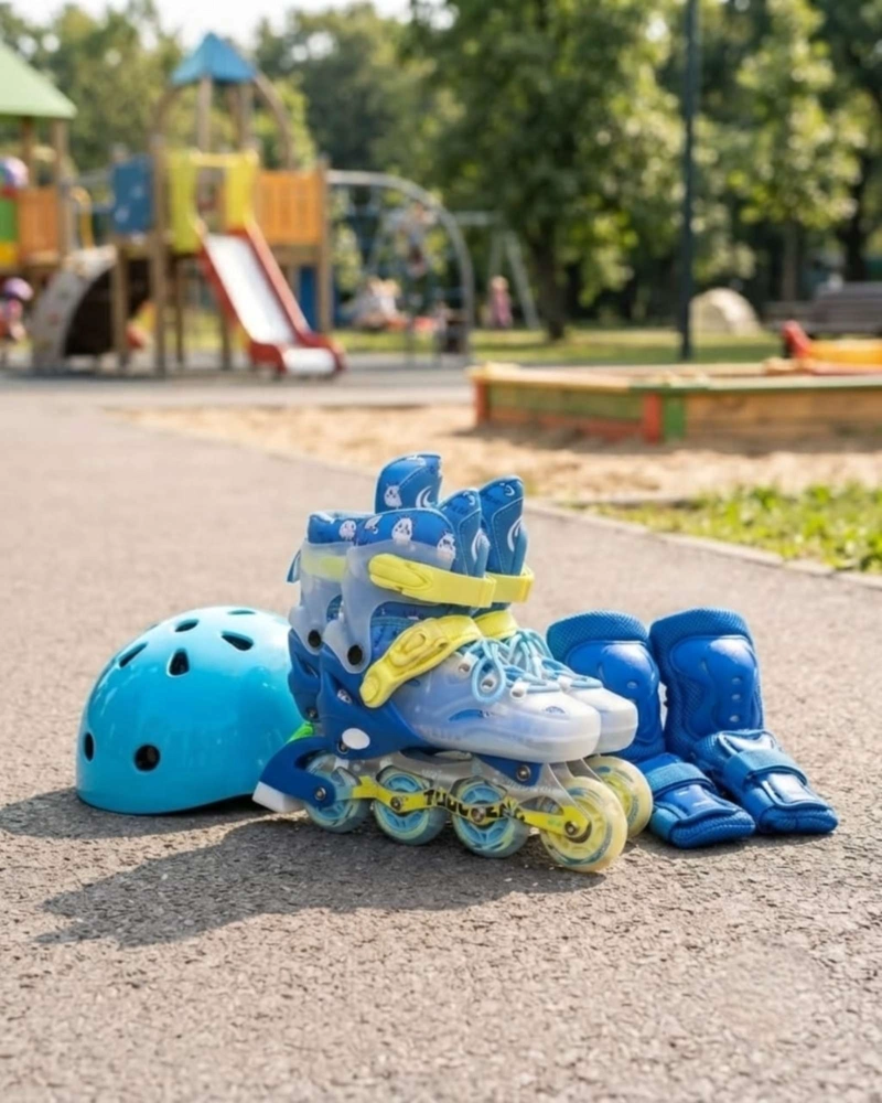 PATINES EN LINEA INFANTILES  Y KIT DE SEGURIDAD TALLAS. - 1