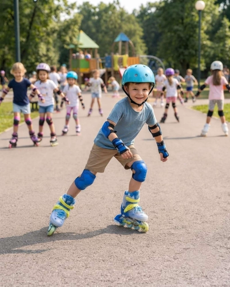 PATINES EN LINEA  INFANTILES  Y KIT DE SEGURIDAD TALLA M. - 3
