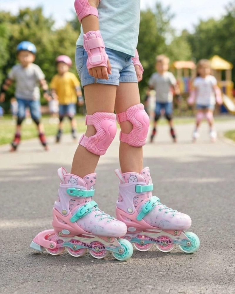 PATINES EN LINEA INFANTILES  Y KIT DE SEGURIDAD TALLAS. - 5