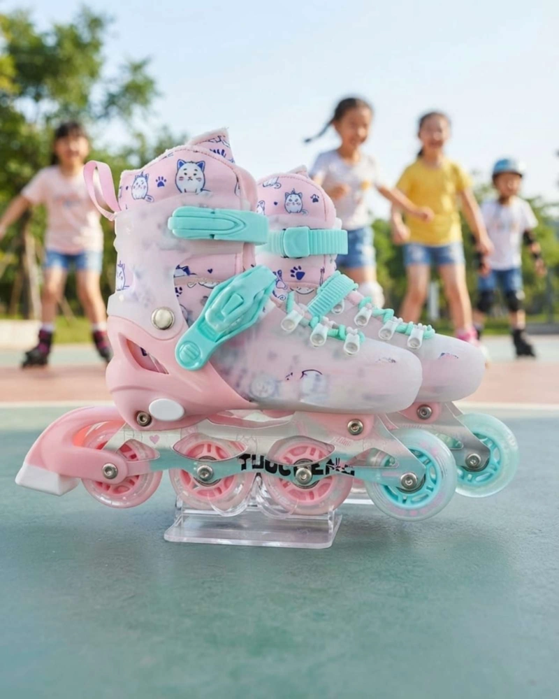PATINES EN LINEA INFANTILES  Y KIT DE SEGURIDAD TALLAS. - 6