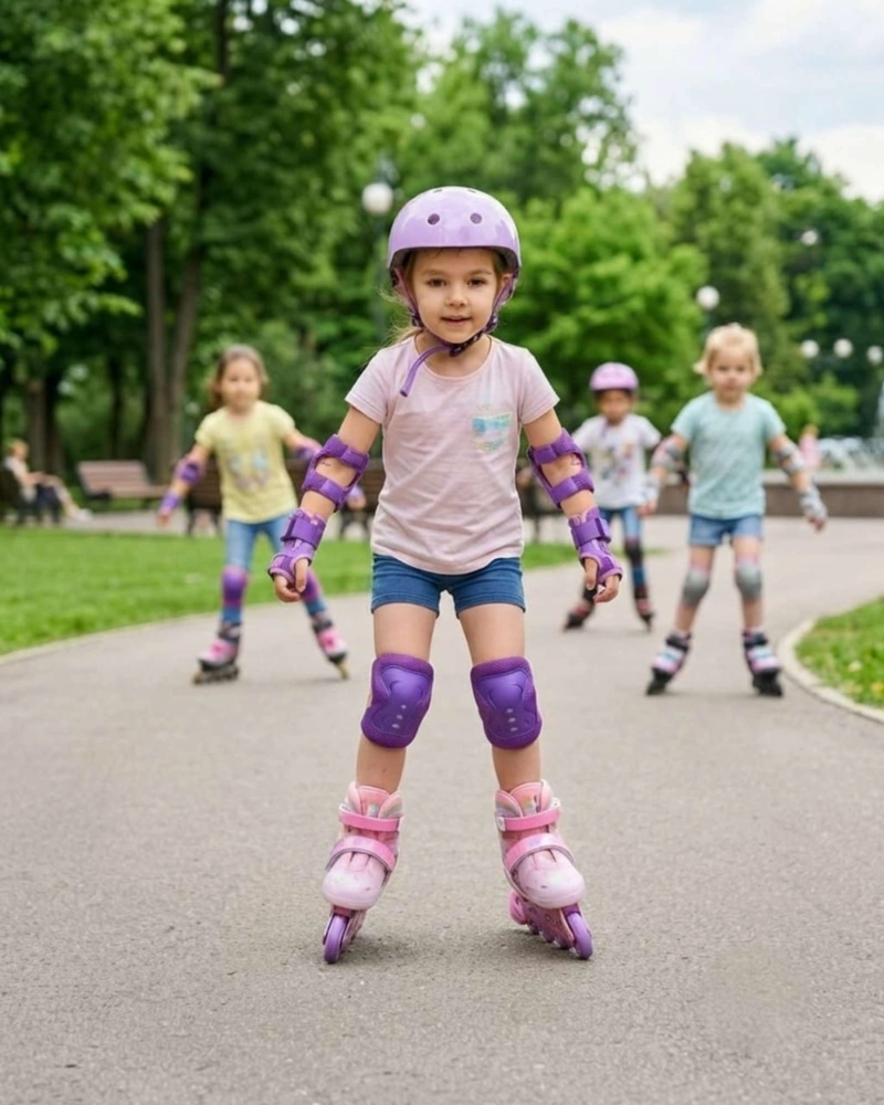 PATINES EN LINEA RUEDAS LED CON KIT DE SEGURIDAD TALLA M. - 4