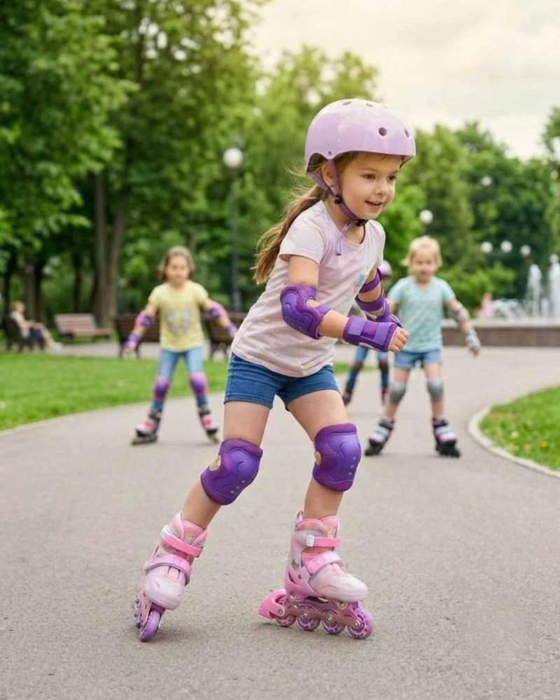 PATINES EN LINEA RUEDAS LED CON KIT DE SEGURIDAD TALLA M. - 5
