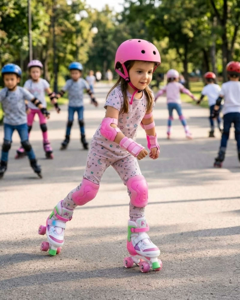 SET DE PATINES 4 RUEDAS CON LUCES CON KIT DE PROTECCION TALLA M. - 4