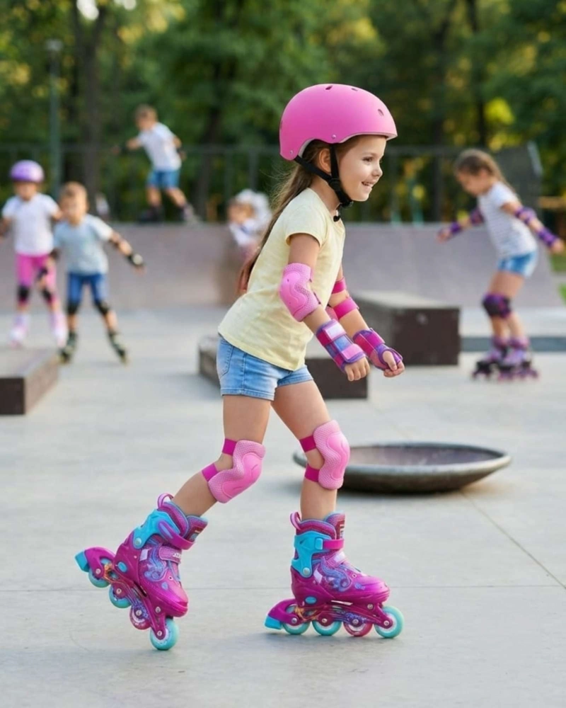 PATINES EN LINEA RUEDAS LED CON KIT DE SEGURIDAD TALLA S. - 4