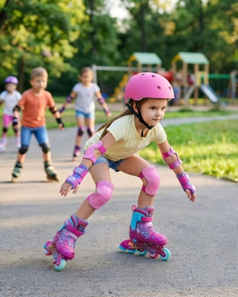 PATINES EN LINEA RUEDAS LED CON KIT DE SEGURIDAD TALLA S. - 5