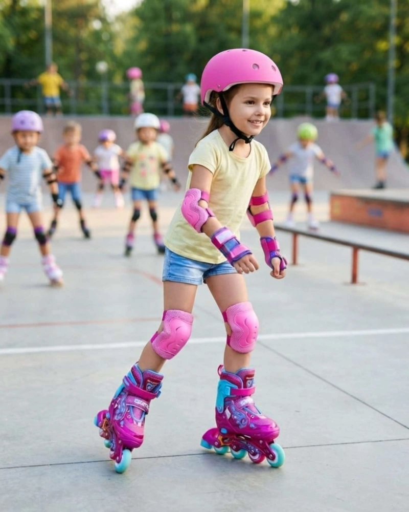 PATINES EN LINEA RUEDAS LED CON KIT DE SEGURIDAD TALLA S. - 6