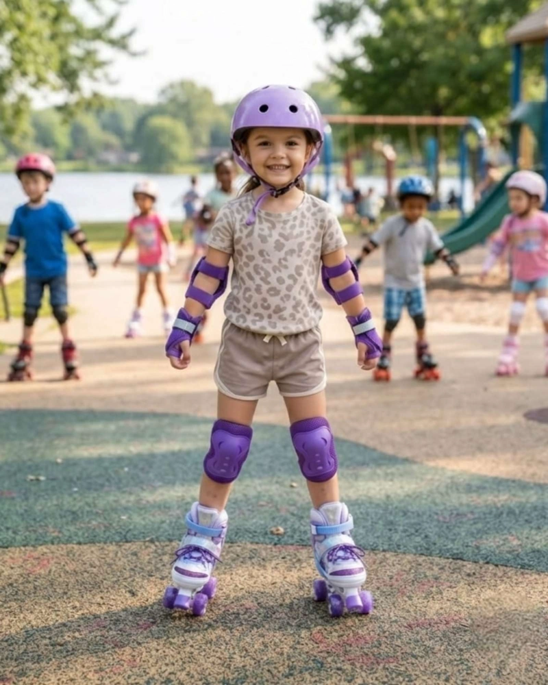 SET DE PATINES 4 RUEDAS CON LUCES CON KIT DE PROTECCION TALLA M. - 5