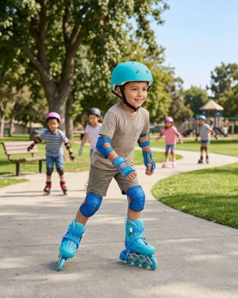 PATINES EN LINEA CON LED Y KIT DE SEGURIDAD TALLA M. - 2