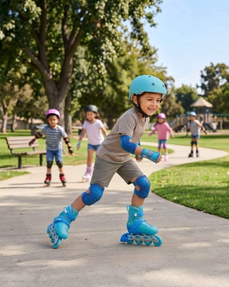 PATINES EN LINEA CON LED Y KIT DE SEGURIDAD TALLA M. - 4