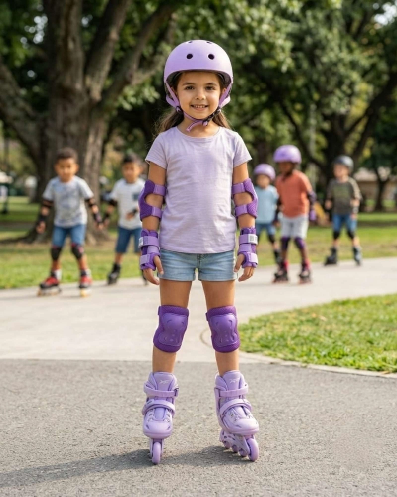 PATINES EN LINEA AJUSTABLES XTEP CON KIT DE PROTECCION TALLA M. - 1