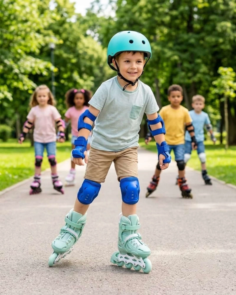 PATINES EN LINEA AJUSTABLES XTEP CON KIT DE PROTECCION TALLA M. - 1