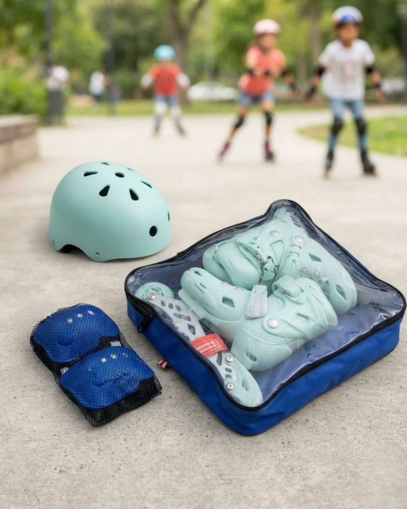 PATINES EN LINEA AJUSTABLES XTEP CON KIT DE PROTECCION TALLA M. - 4