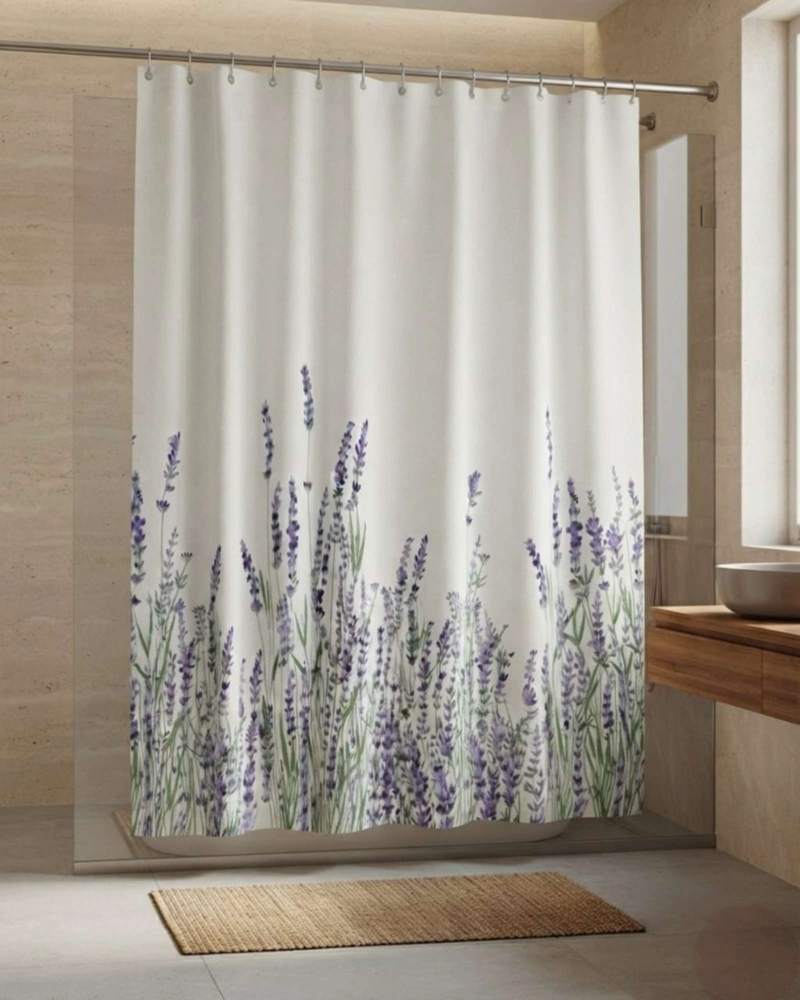PACK DE CORTINA DE BAÑO CON FORRO IMPERMEABLE SURTIDO. - 3