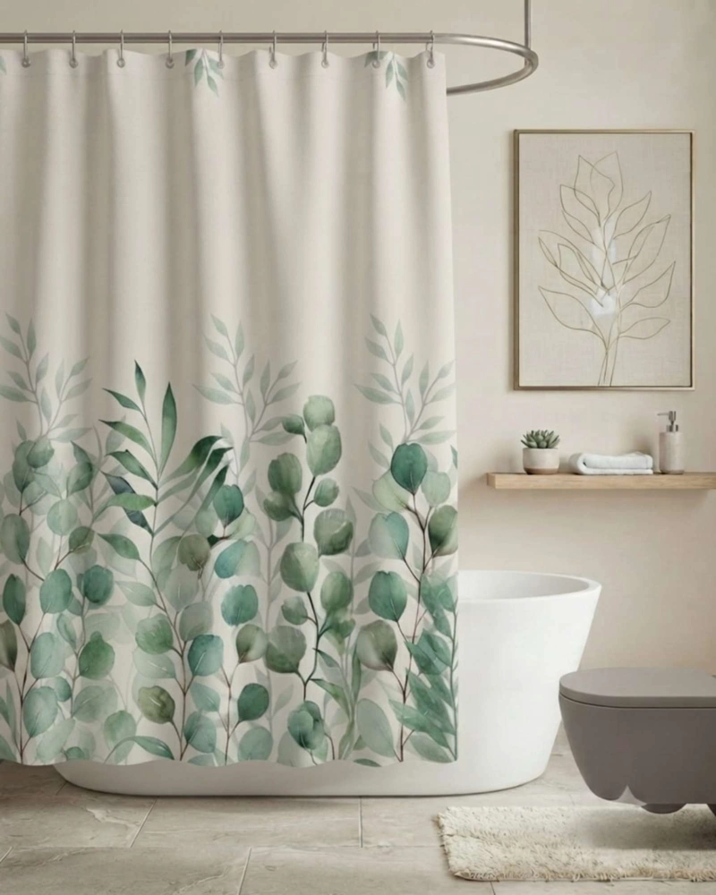 PACK DE CORTINA DE BAÑO CON FORRO IMPERMEABLE SURTIDO. - 1