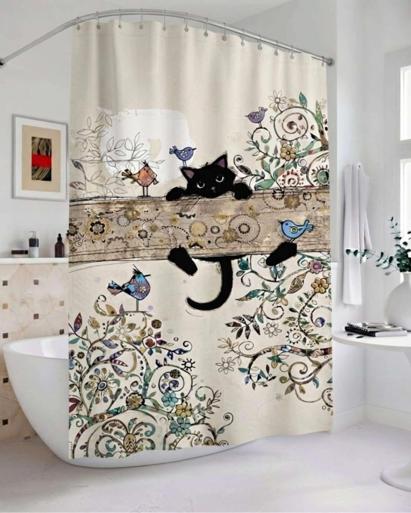 PACK DE CORTINA DE BAÑO CON FORRO IMPERMEABLE SURTIDO. - 3