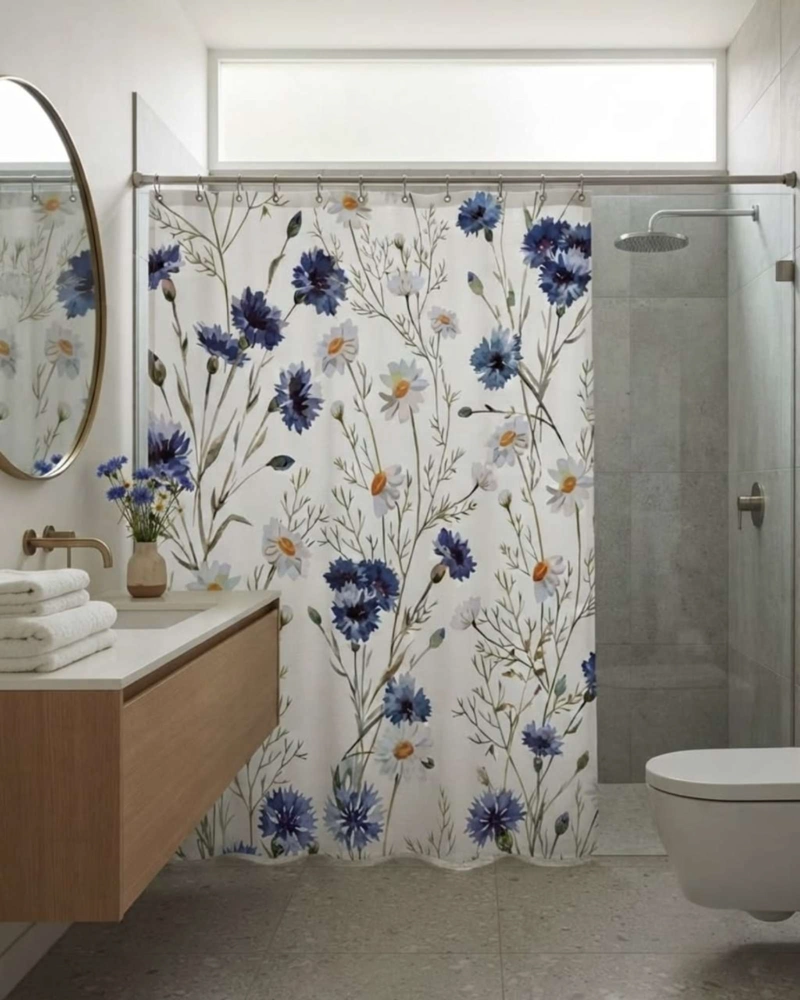 PACK DE CORTINA DE BAÑO CON FORRO IMPERMEABLE SURTIDO. - 2