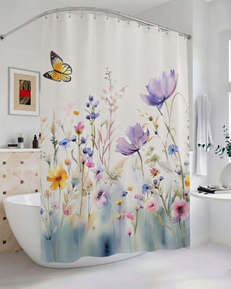 PACK DE CORTINA DE BAÑO CON FORRO IMPERMEABLE SURTIDO. - 2