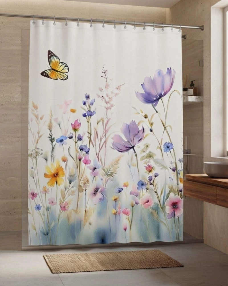 PACK DE CORTINA DE BAÑO CON FORRO IMPERMEABLE SURTIDO. - 3