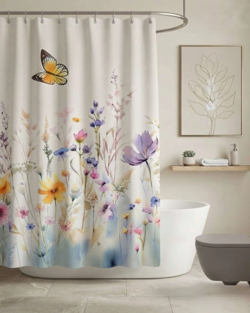 PACK DE CORTINA DE BAÑO CON FORRO IMPERMEABLE SURTIDO. - 4