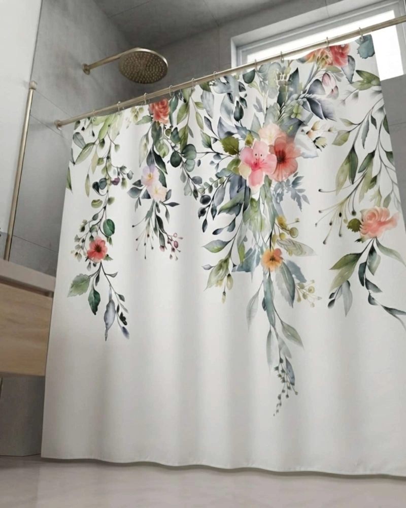 PACK DE CORTINA DE BAÑO CON FORRO IMPERMEABLE SURTIDO. - 1