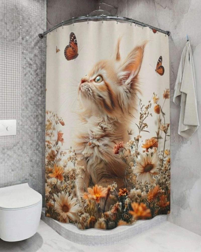 PACK DE CORTINA DE BAÑO CON FORRO IMPERMEABLE SURTIDO. - 4