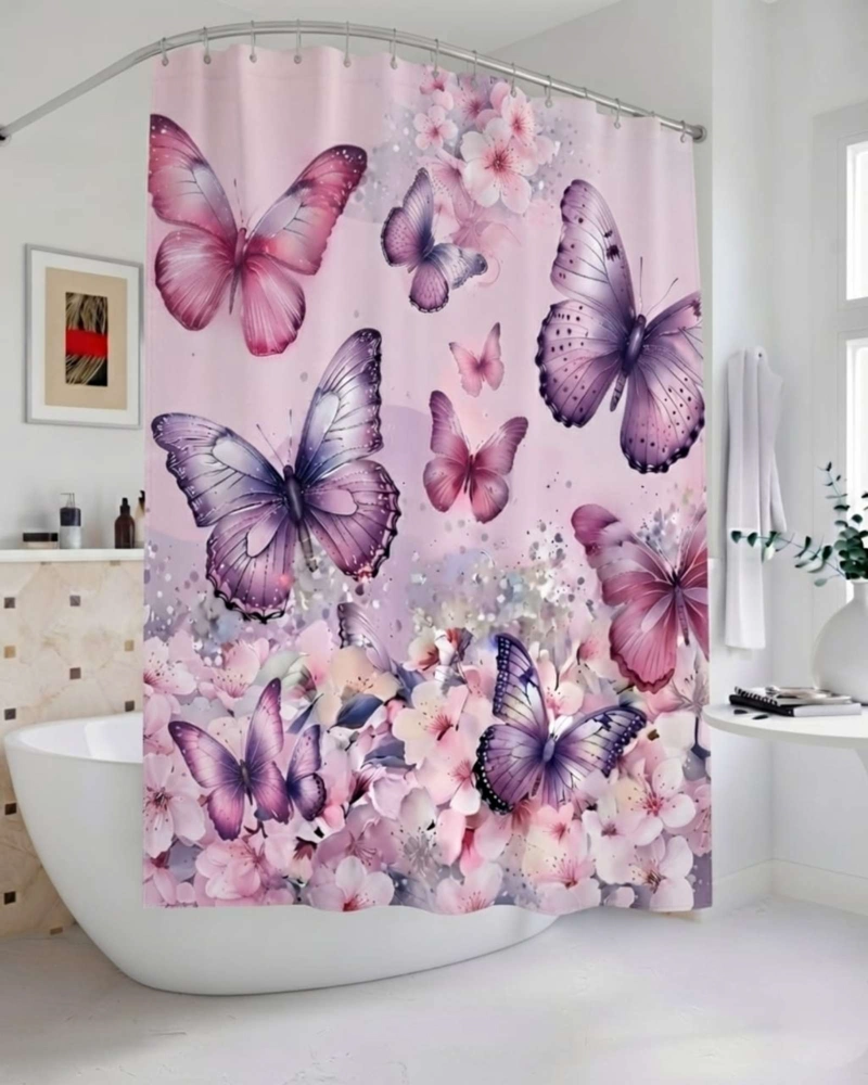 PACK DE CORTINA DE BAÑO CON FORRO IMPERMEABLE SURTIDO. - 2