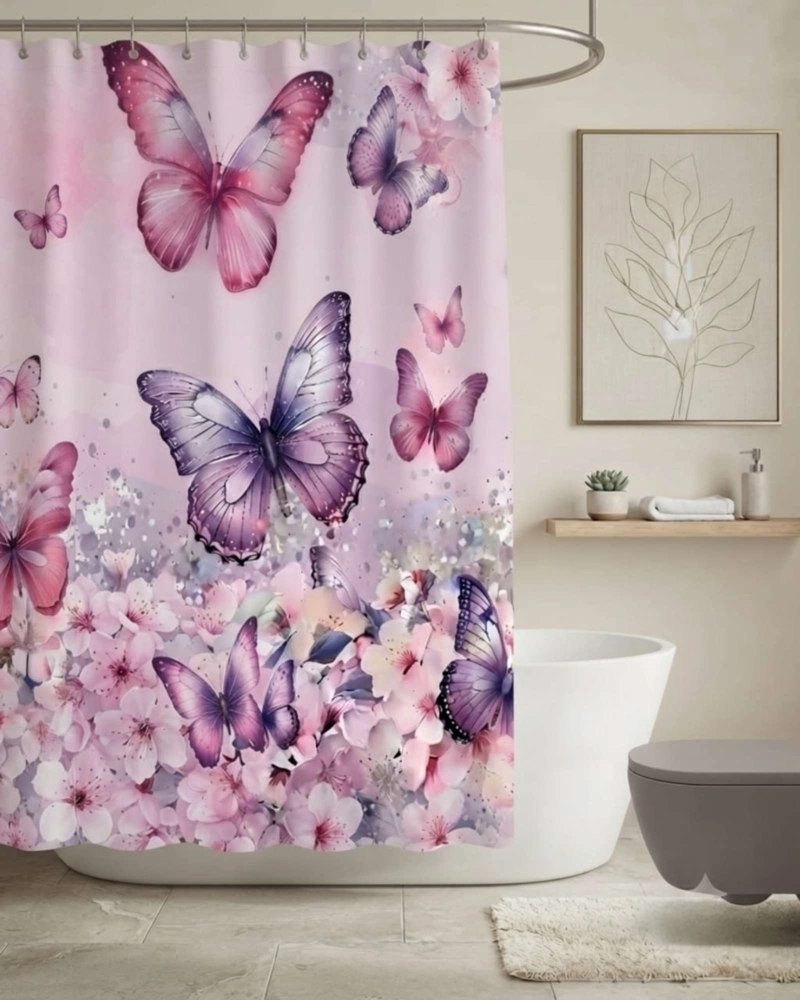PACK DE CORTINA DE BAÑO CON FORRO IMPERMEABLE SURTIDO. - 4