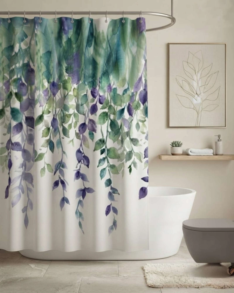 PACK DE CORTINA DE BAÑO CON FORRO IMPERMEABLE SURTIDO. - 2