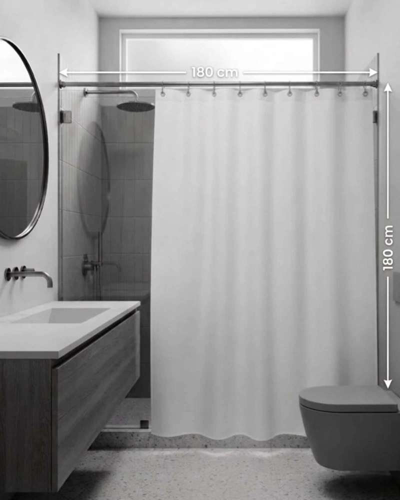 PACK DE CORTINA DE BAÑO CON FORRO IMPERMEABLE SURTIDO. - 6