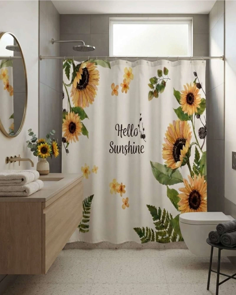 PACK DE CORTINA DE BAÑO CON FORRO IMPERMEABLE SURTIDO. - 1
