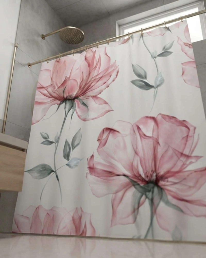 PACK DE CORTINA DE BAÑO CON FORRO IMPERMEABLE SURTIDO. - 1