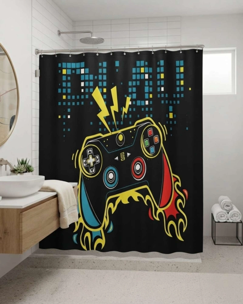 PACK DE CORTINA DE BAÑO CON FORRO IMPERMEABLE SURTIDO. - 2