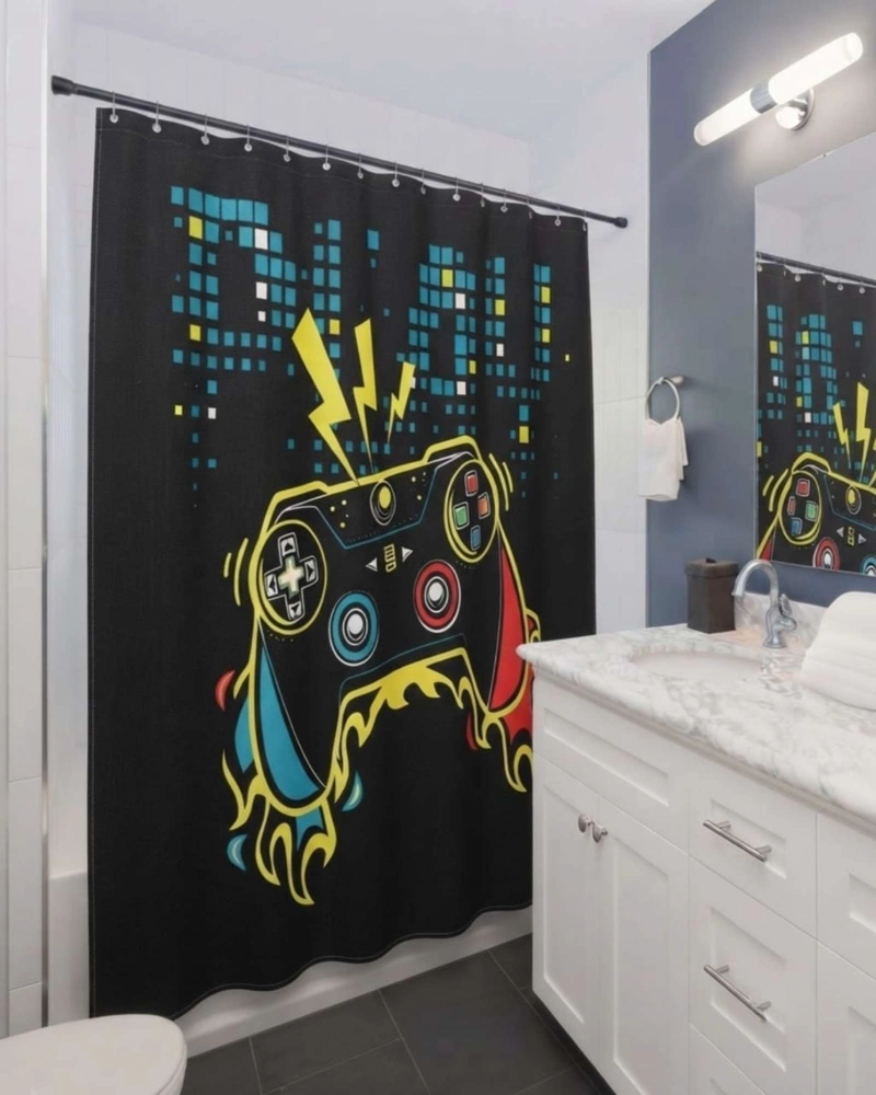 PACK DE CORTINA DE BAÑO CON FORRO IMPERMEABLE SURTIDO. - 3