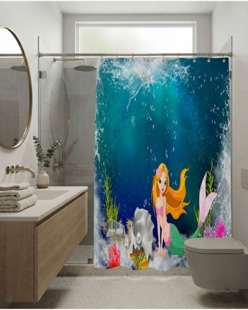 PACK DE CORTINA DE BAÑO CON FORRO IMPERMEABLE SURTIDO. - 1