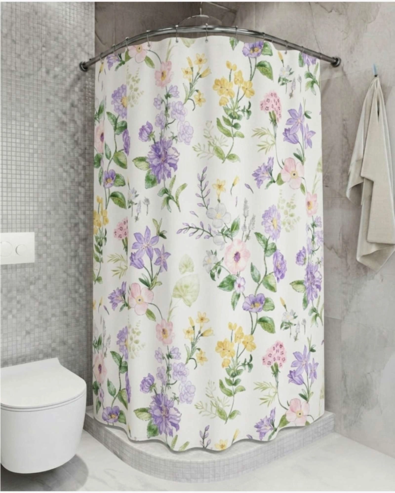 PACK DE CORTINA DE BAÑO CON FORRO IMPERMEABLE SURTIDO. - 1