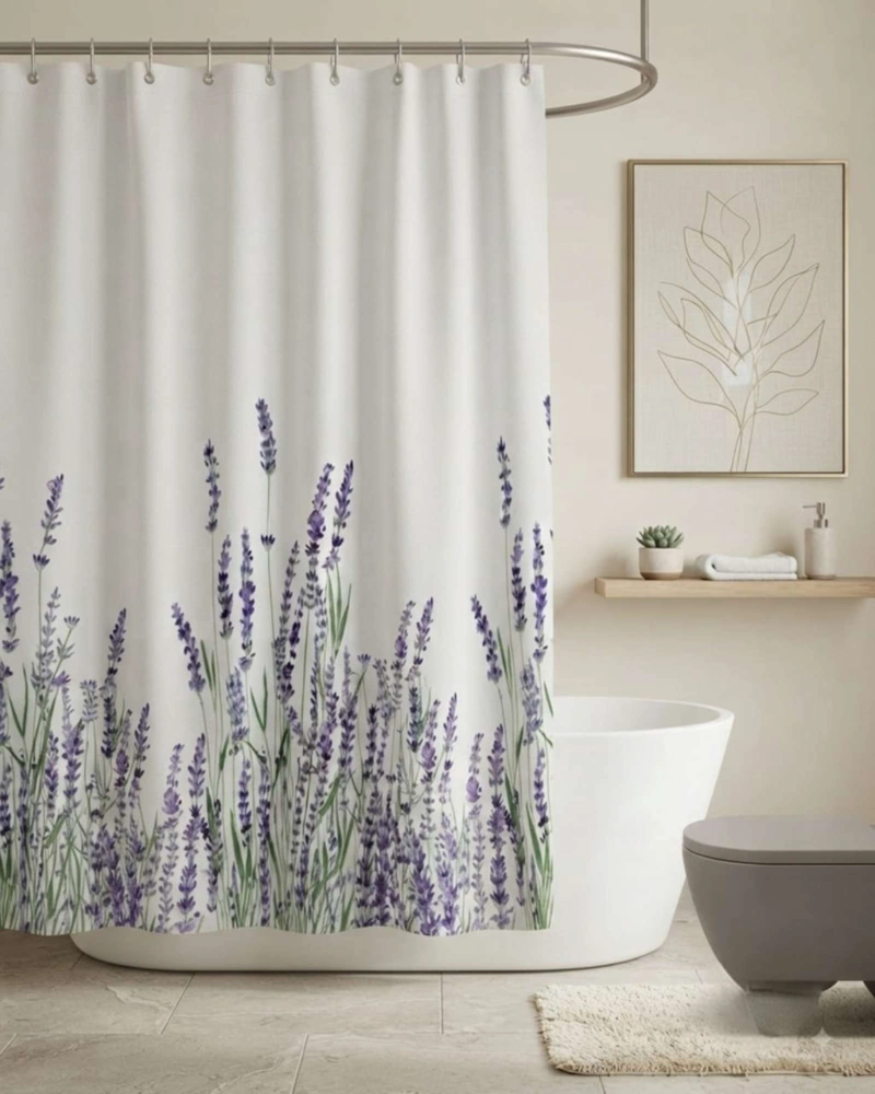 PACK DE CORTINA DE BAÑO CON FORRO IMPERMEABLE SURTIDO. - 2