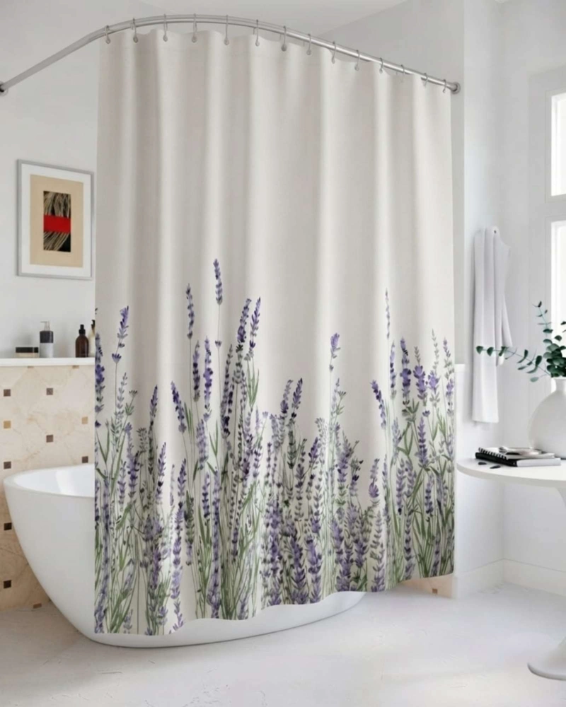 PACK DE CORTINA DE BAÑO CON FORRO IMPERMEABLE SURTIDO. - 4
